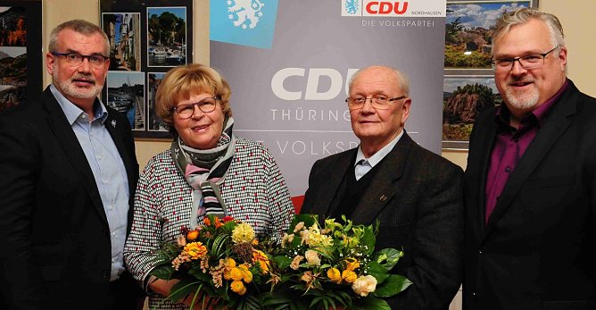 Von links: N&uuml;&szlig;le, Busch, K&ouml;nig und Iffland (Foto: CDU)