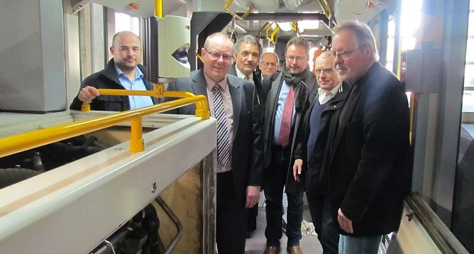 Diskussion in der Nordh&auml;user Verkehrsbetrieben (Foto: Franziska Bernsdorf)