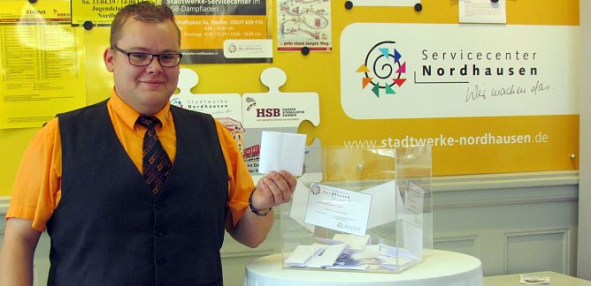 Gewinner ausgelost (Foto: Franziska Bernsdorf, Stadtwerke Nordhausen)