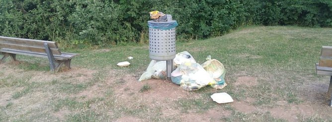 Ein fast allt&auml;gliches Bild an der Salza-Quelle (Foto: privat)