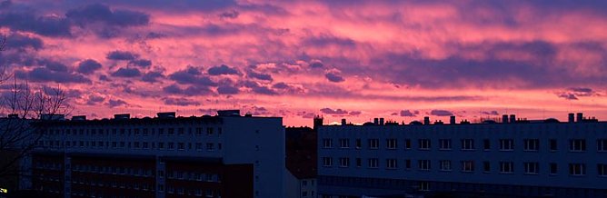 Morgenrot &uuml;ber Nordhausen (Foto: nnz)