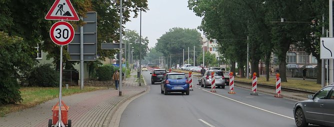 Heute haben die Bauarbeiten in der Grimmelallee begonnen (Foto: nnz)