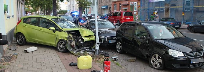 Unfall in der Bochumer Stra&szlig;e in Nordhausen  (Foto: S. Dietzel)