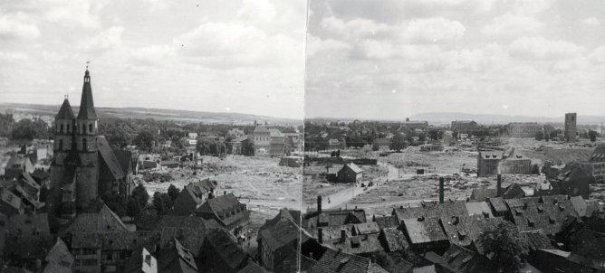 Nordhausen 1945, Blick vom Dom (Foto: Verlag Iffland)