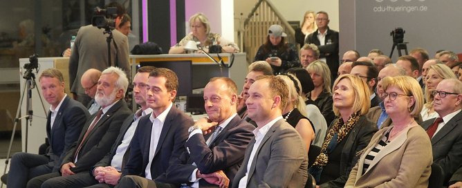 Merz und Mohring am Freitagabend in Nordhausen  (Foto: nnz)