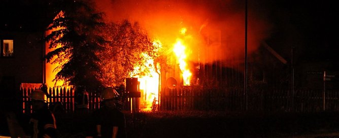 Haus brannte in Kleinfurra (Foto: S. Dietzel)