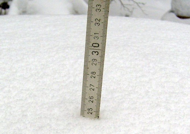 Schnee gemesen (Foto: privat) Schnee gemesen (Foto: privat)