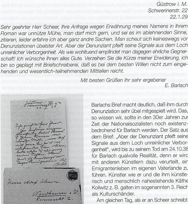 Barlach-Brief (Foto: H.Kneffel) Barlach-Brief (Foto: H.Kneffel)