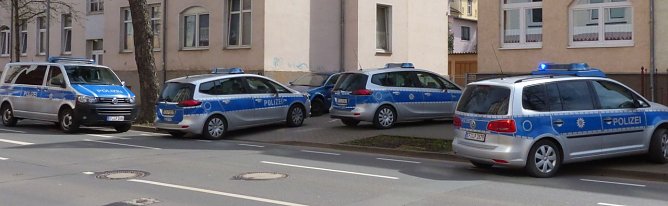 Polizeieinsatz in der Hesser&ouml;der Stra&szlig;e (Foto: nnz)