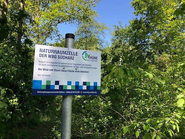 Die WBG richtet in der Halleschen Stra&szlig;e eine "Naturraumzelle" ein (Foto: WBG S&uuml;dharz)