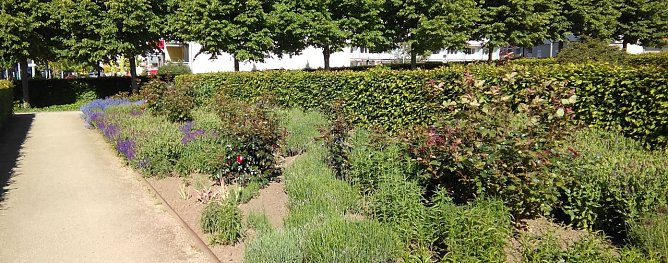 Die Theaterg&auml;rten erfreuen Einheimische wie G&auml;ste mit ihrer bunten Blumenvielfalt. (Foto: Kurt Frank)