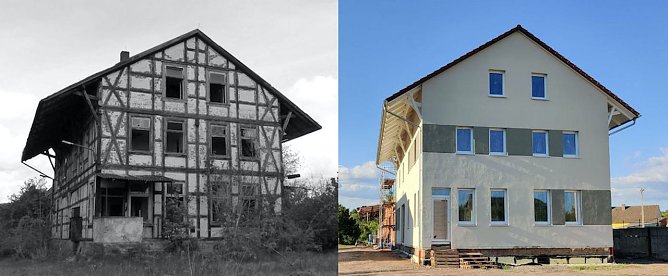 Lange Stra&szlig;e Nr. 12 im Wandel der Zeiten (Foto: P.Blei)