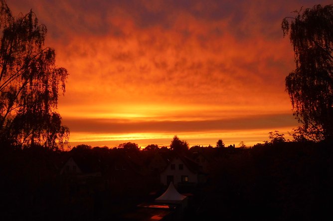 Sonnenuntergang in Nordhausen-Nord beobachtet (Foto: B.Thielbeer)