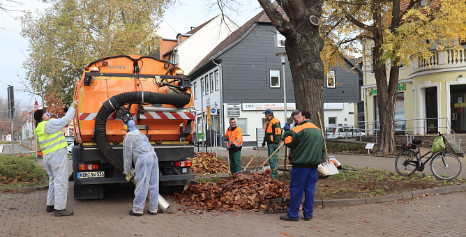 Mission Laub auf Nordhausens Straßen (Foto: Stadtverwaltung Nordhausen) Mission Laub auf Nordhausens Straßen (Foto: Stadtverwaltung Nordhausen)