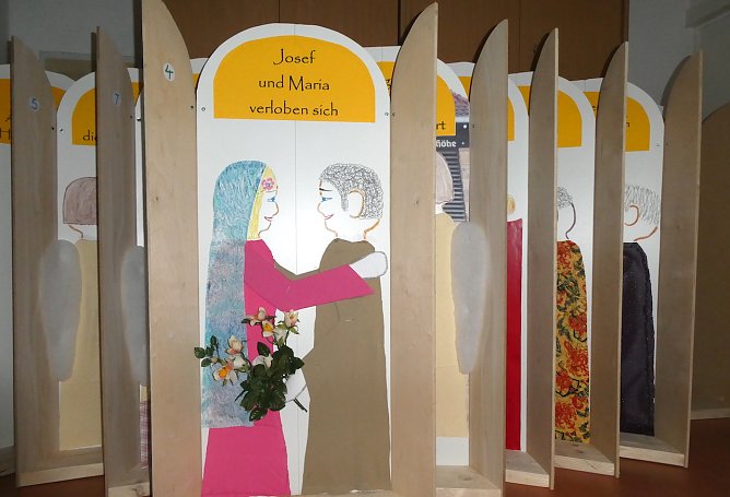 Die Adventskalenderwerkstatt in Salza (Foto: R.Englert)