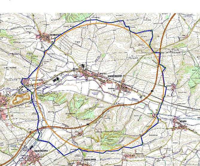 Sperrbezirk rund um Wipperdorf (Foto: Pressestelle Landratsamt Nordhausen)