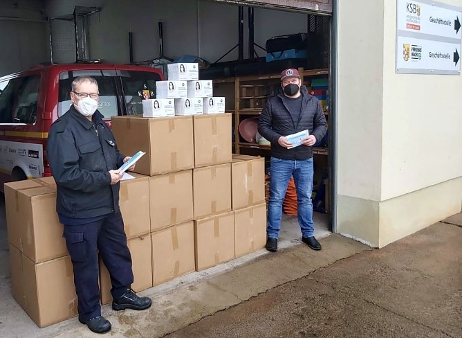 Maskenlieferung f&uuml;r den Kreissportbund (Foto: Pressestelle Landratsamt Nordhausen)