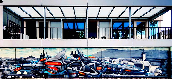 Airbrush-Gem&auml;lde in der Grimmelallee (Foto: P.Blei)