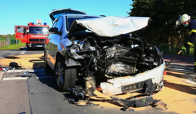 Schwerer Unfall im Landkreis Nordhausen  (Foto: S. Dietzel)