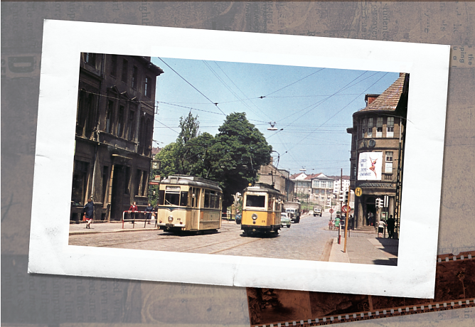 Seit 1900 mit der Stra&szlig;enbahn durch Nordhausen und 20 Jahre Combino - Ulf Gassmann zeigt historische Bilder in der Stadtbibliothek (Foto: Stadtbibliothek Nordhausen)