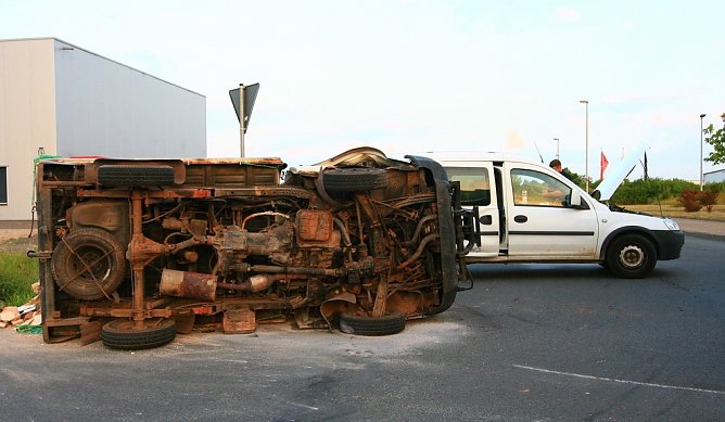 Unfall in Nordhausen (Foto: S.Dietzel)