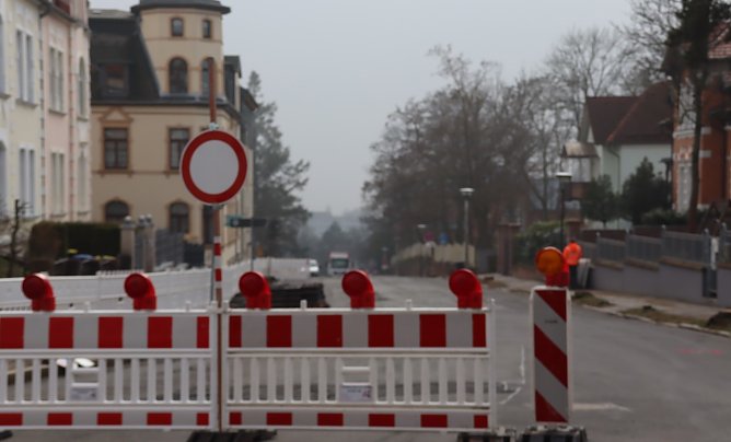 Die Arbeit zur Sanierung der Riemannstra&szlig;e beginnen (Foto: Stadtverwaltung Nordhausen)