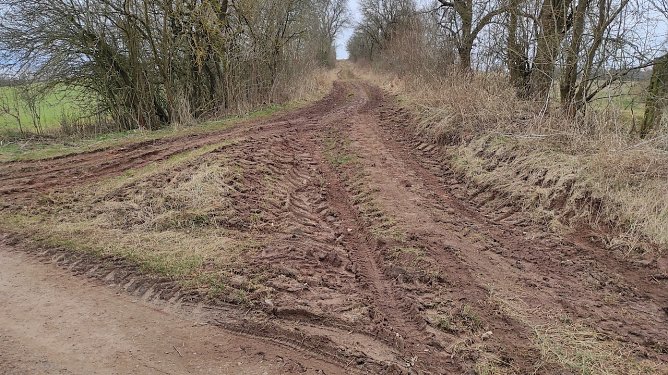 Zerfahren Wege in der Windl&uuml;cke (Foto: privat)