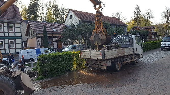 Im Bachbett hatte sich &uuml;ber den Winter son einiges angesammelt (Foto: privat)