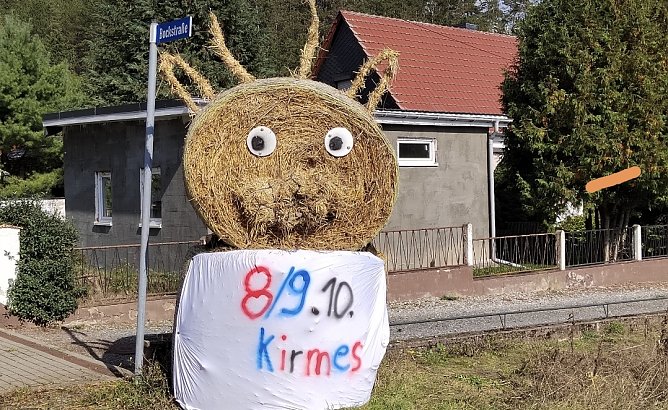 Kirmeswerbung in Steigerthal (Foto: C.Wilhelm)