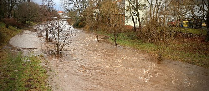 Die Zorge in Nordhausen bei Hochwasser, Archivbild (Foto: nnz-Archiv) Die Zorge in Nordhausen bei Hochwasser, Archivbild (Foto: nnz-Archiv)