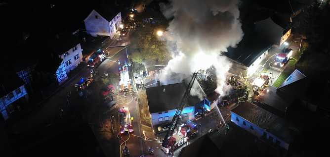 Großeinsatz in Ilfeld (Foto: S. Dietzel) Großeinsatz in Ilfeld (Foto: S. Dietzel)