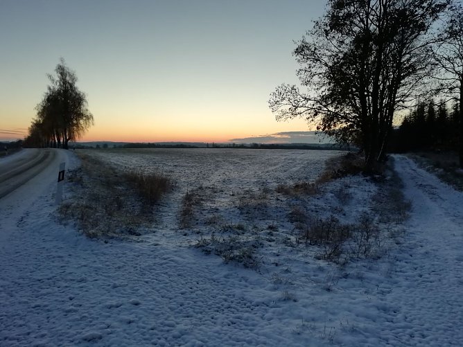 Auf Sophienhof hat der Winter bereits gestern Einzug gehalten (Foto: W. J&ouml;rgens)