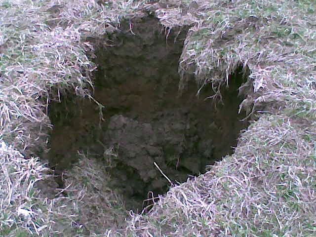 Erdfall (Foto: Hankel)