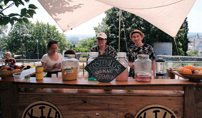 Der Kinderkirdhenladen pr&auml;sentierte sich auf dem Petersberg (Foto: P.Blei)