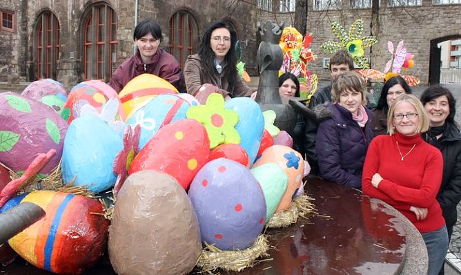 Osterschmuck vorm Rathaus Nordhausen (Foto: I. Bergmann) Osterschmuck vorm Rathaus Nordhausen (Foto: I. Bergmann)