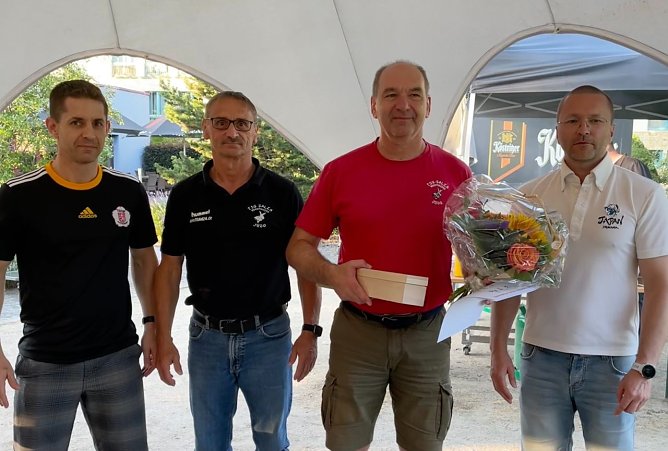 v. l.: Thomas Sens, Roland L&uuml;decke, Andreas Schmidt und Tony Stegmann  (Foto: TSG Salza)
