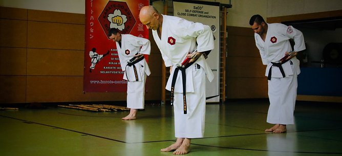 Frank Pelny und seine Sch&uuml;ler zeigten zum 30. Jubil&auml;um ein wenig von ihrer Kampfkunst (Foto: agl)
