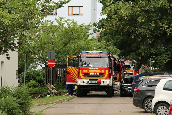 Feuerwehreinsatz in der Rautenstra&szlig;e 16 (Foto: agl)