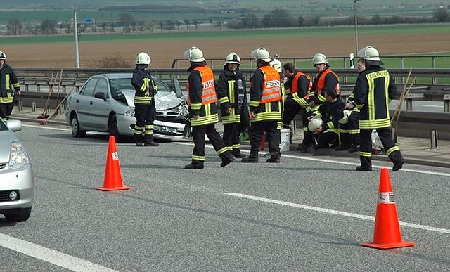 Crah auf der Autobahn (Foto: F. Jeschke) Crah auf der Autobahn (Foto: F. Jeschke)