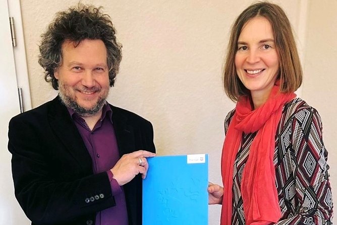 Ernennung von Professorin Sandra Meusel an der HS Nordhausen durch Prof. Dr.-Ing. Viktor Wesselak (Foto:  Katrin M&ouml;nch)