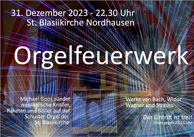 Orgelfeuerwerk in der Blasii Kirche (Foto: Michael Goos) Orgelfeuerwerk in der Blasii Kirche (Foto: Michael Goos)