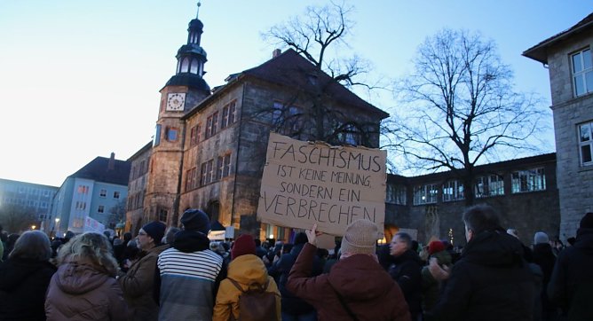 Demonstrationszug durch die Nordh&auml;user Innenstadt (Foto: agl)