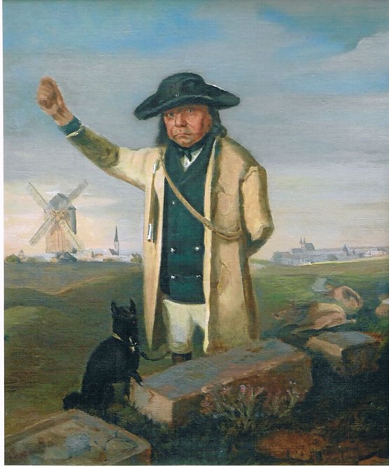 em&auml;lde des letzten Schweinehirtens der Stadt, 36,0 cm x 32,0 cm, von Wilhelm Eichler, Kunstsammlung der Stadt Nordhausen (Foto: Heidelore Kneffel)