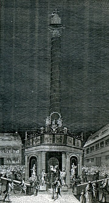 J. L. Meil, Kupferstich, Die festliche Illumination am 11. April 1763 auf dem K&ouml;nigshof in Nordhausen  (Foto: H.Kneffel)