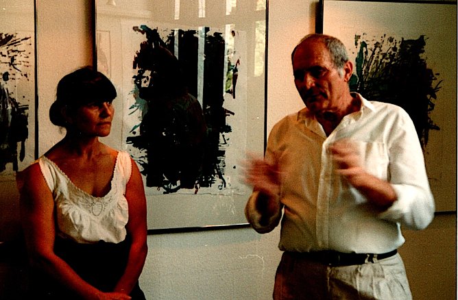 Jutta und Heinz Scharr in der Klostergalerie in Utterode (Foto: H.Kneffel)