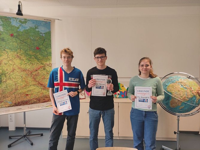 Wer wei&szlig; wo's ist? - ganz sicher die Geographieexperten des Schillergymnasiums (Foto: Schillergymnasium Bleicherode)