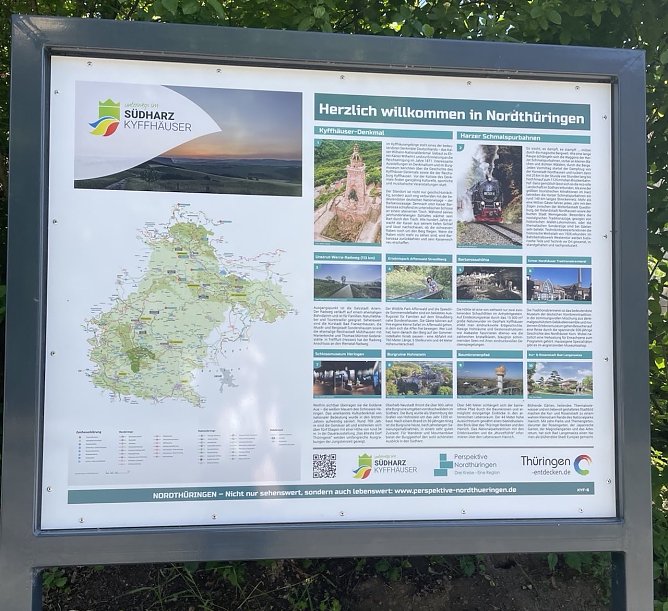 Die Informationstafeln wurden an Rad- und Wanderwegen sowie an touristisch relevanten Punkten in Nordth&uuml;ringen aufgestellt (Foto: Perspektive Nordth&uuml;ringen)