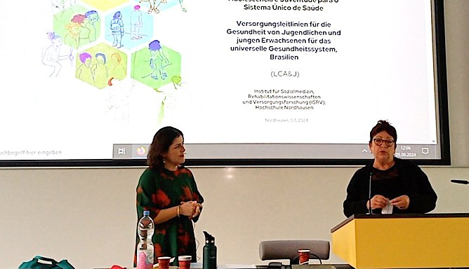 Prof. Dr. Mariana Arantes Nasser und Prof. Dr. Petra J. Brzank (Foto: Hochschule Nordhausen) Prof. Dr. Mariana Arantes Nasser und Prof. Dr. Petra J. Brzank (Foto: Hochschule Nordhausen)