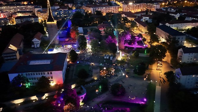 Lichterfest von oben (Foto: Stadtverwaltung Nordhausen)