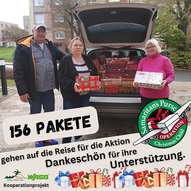 Weihnachten im Schuhkarton & Aktion Wunschbaum (Foto: Verein D&uuml;ne)